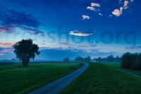 Landschaft blaue Stunde